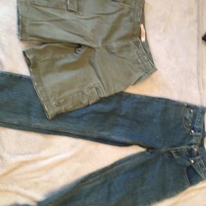 Shorts size 12 and jeans size 14